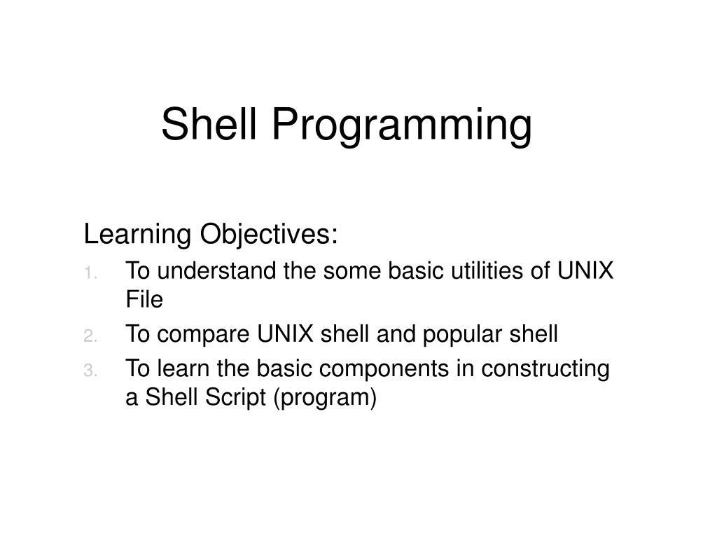 PPT - Shell Programming PowerPoint Presentation, free download - ID:6476393