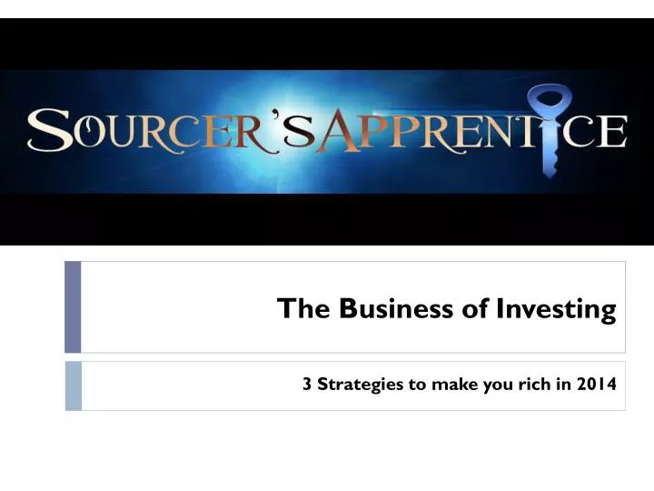 the business of investing