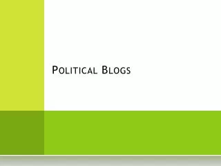 Political Blogs
