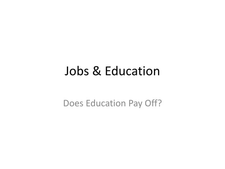 jobs education