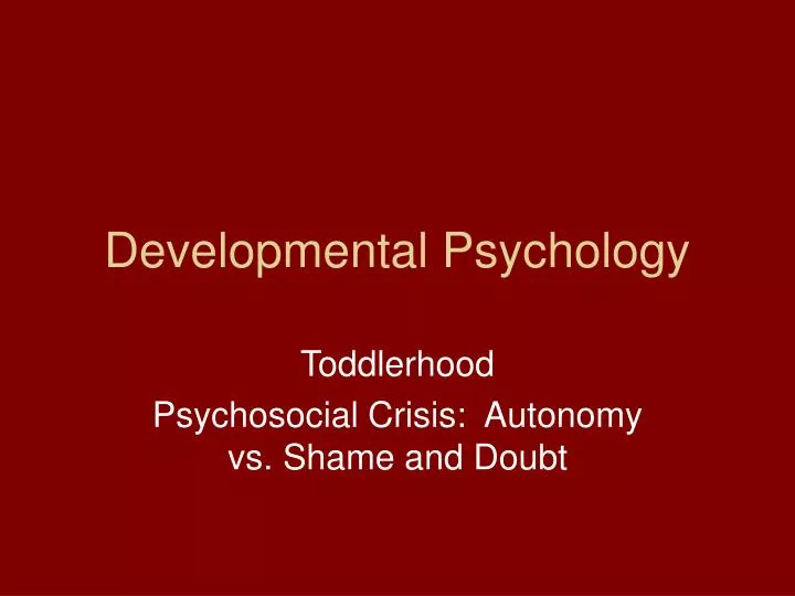 developmental psychology