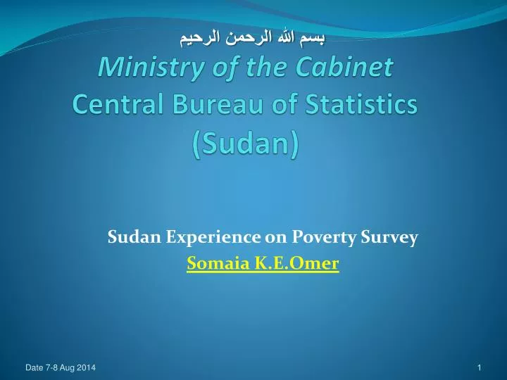 ministry of the cabinet central bureau of statistics sudan