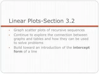 Linear Plots-Section 3.2