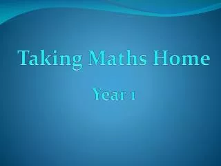 Taking Maths Home