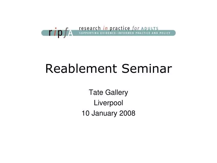 reablement seminar