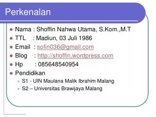 perkenalan