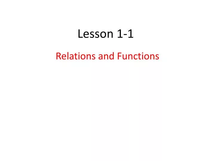 lesson 1 1