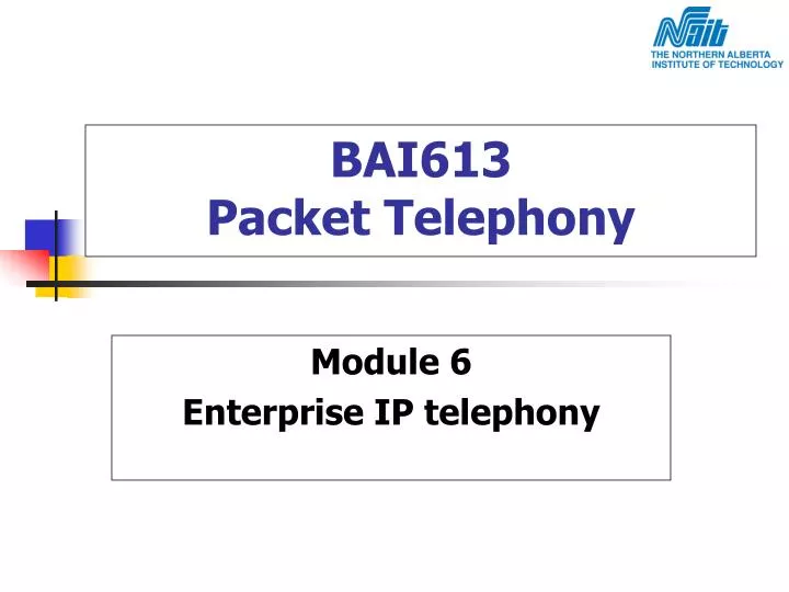 bai613 packet telephony