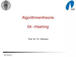 algorithmentheorie 04 hashing