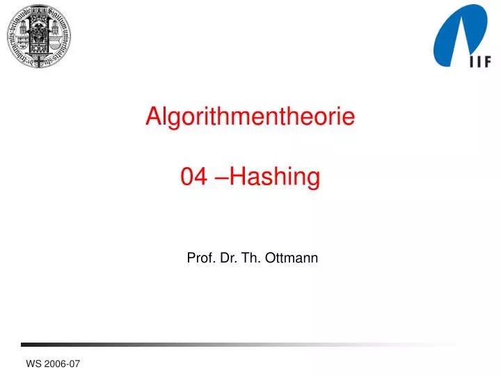 algorithmentheorie 04 hashing