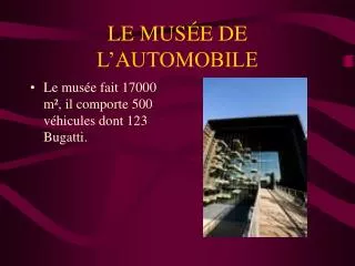 le mus e de l automobile