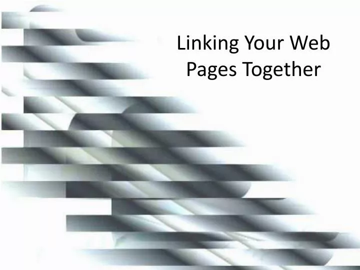 linking your web pages together