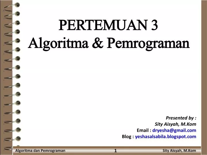 pertemuan 3 algoritma pemrograman