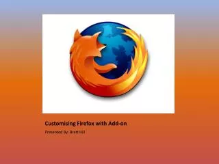 Customising Firefox with Add-on
