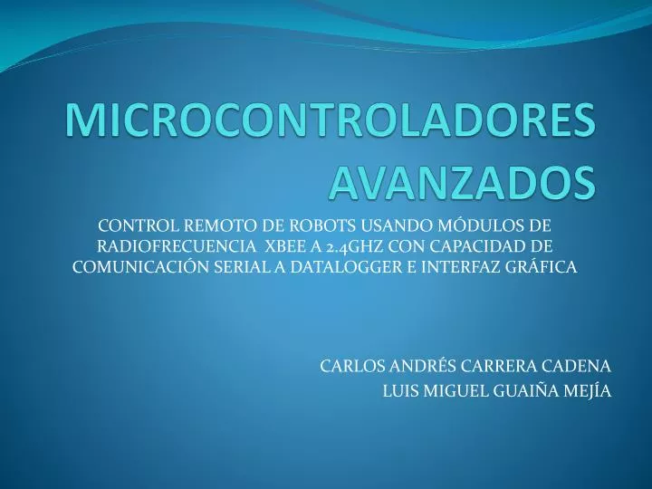 microcontroladores avanzados