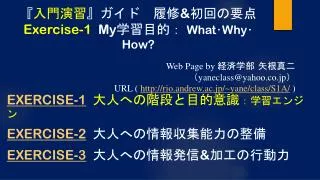 exercise 1 my what why how