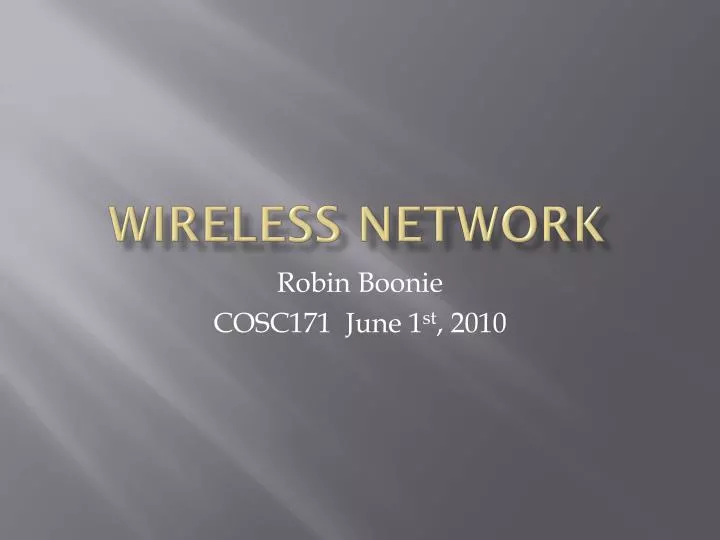 wireless network