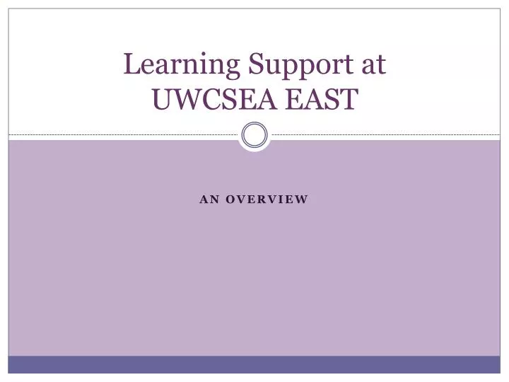 learning support at uwcsea east