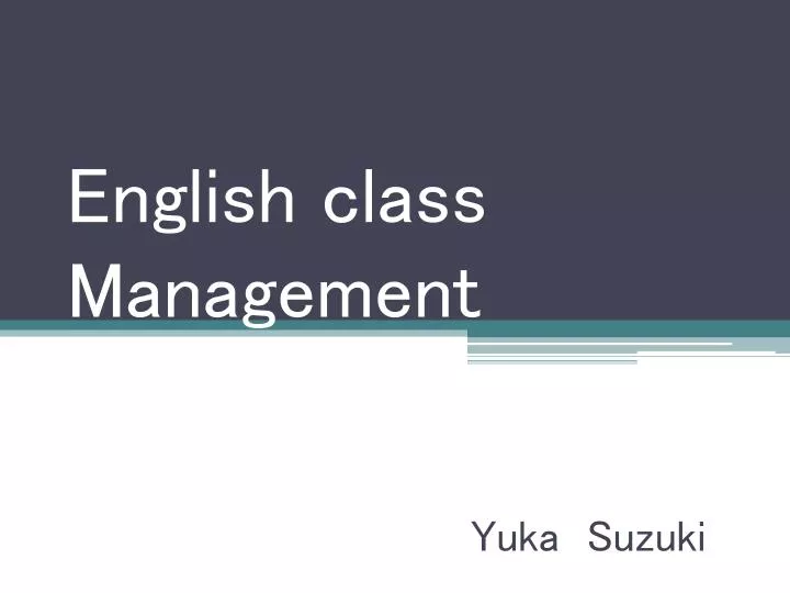 english class management