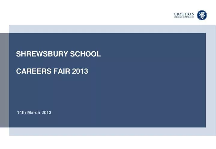 shrewsbury school careers fair 2013