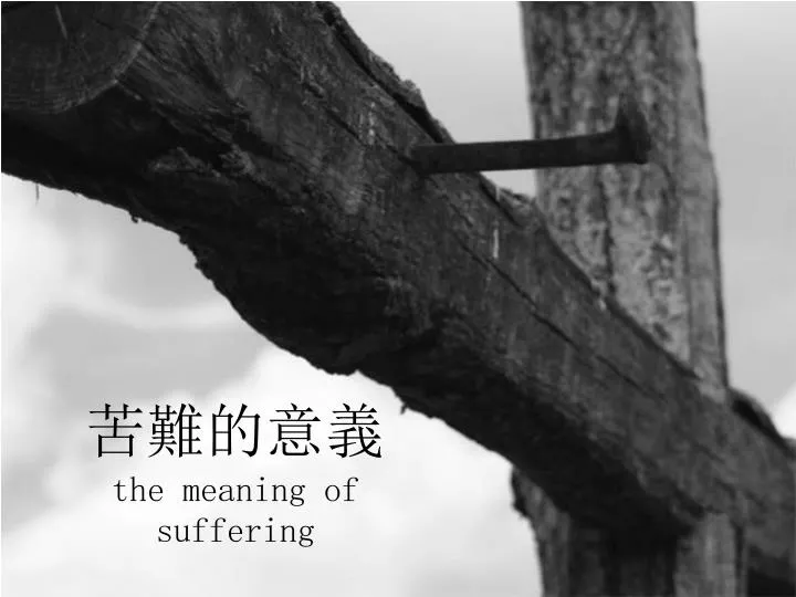 the meaning of suffering