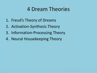 4 Dream Theories