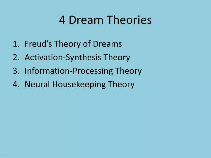 4 dream theories