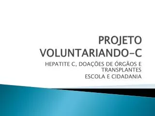 projeto voluntariando c