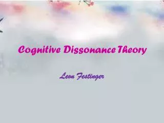 cognitive dissonance theory