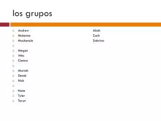 los grupos