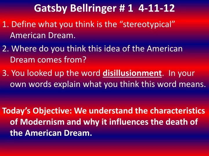 gatsby bellringer 1 4 11 12