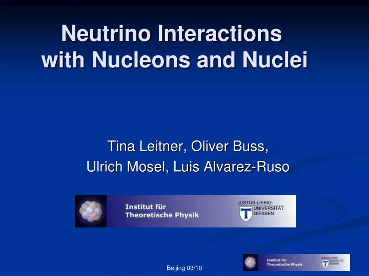 neutrino interactions with nucleons and nuclei