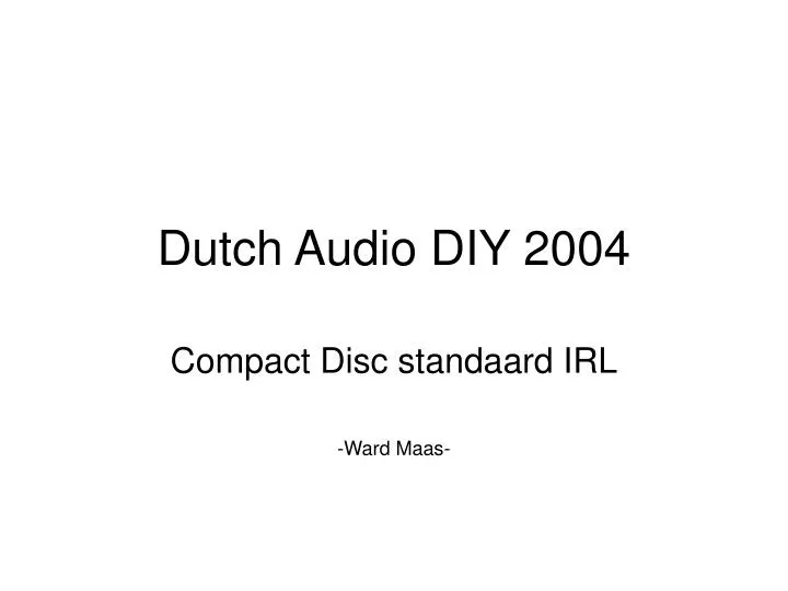 dutch audio diy 2004