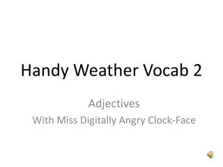Handy Weather Vocab 2
