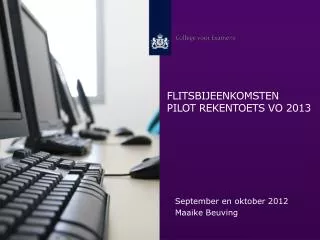 flitsbijeenkomsten pilot rekentoets vo 2013