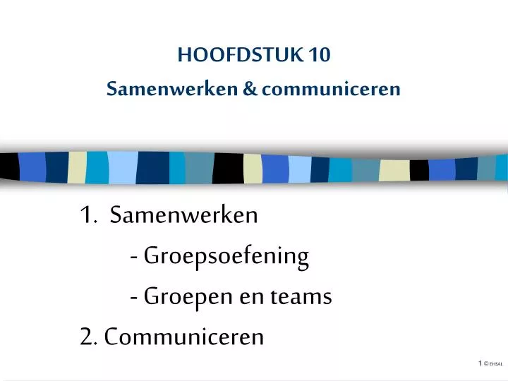 hoofdstuk 10 samenwerken communiceren