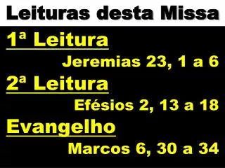 leituras desta missa