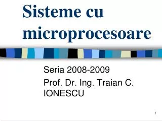 sisteme cu microprocesoare