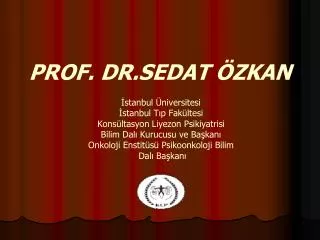 prof dr sedat zkan
