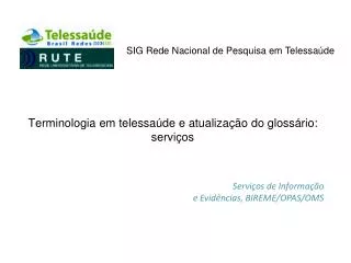 terminologia em telessa de e atualiza o do gloss rio servi os