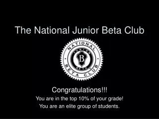 The National Junior Beta Club