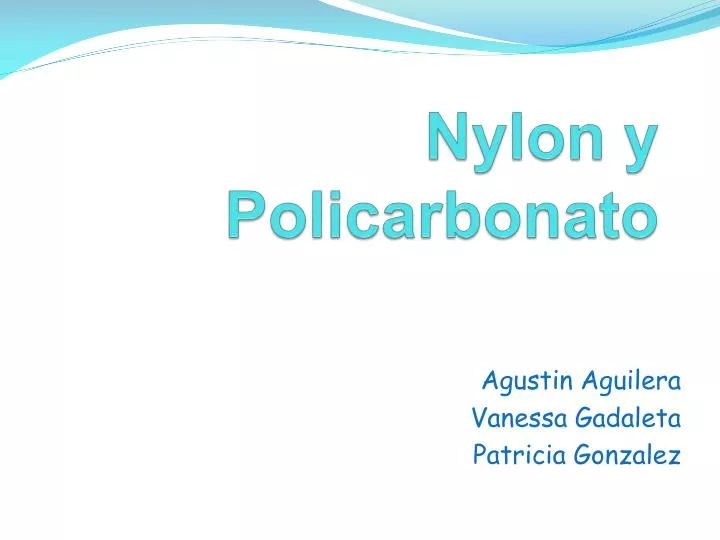 nylon y policarbonato
