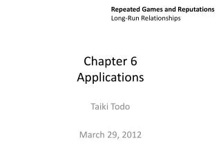 chapter 6 applications