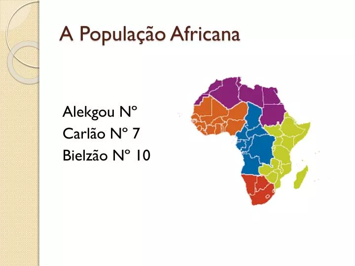 a popula o africana