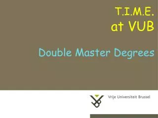 Double Master Degrees
