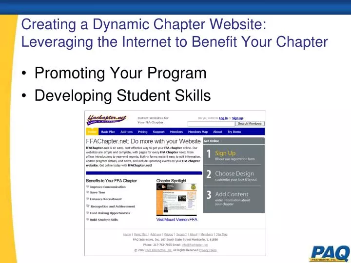 creating a dynamic chapter website leveraging the internet to benefit your chapter