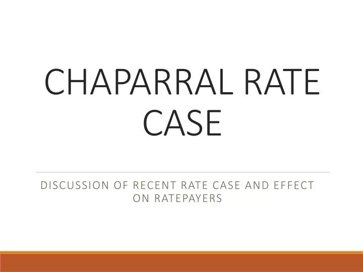 chaparral rate case