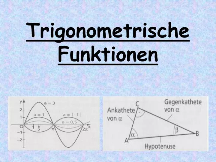 trigonometrische funktionen