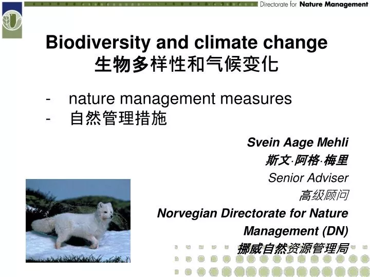 biodiversity and climate change