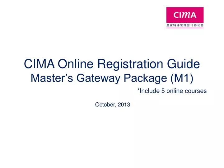 cima online registration guide master s gateway package m1